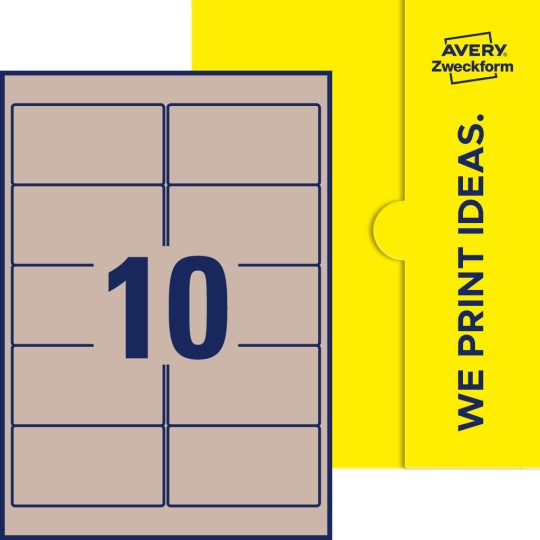 10 st. etiketter per ark.