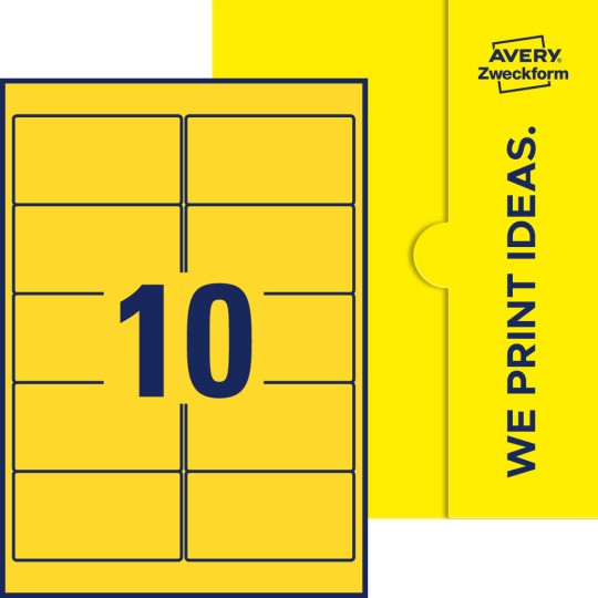 10 st. etiketter per ark.