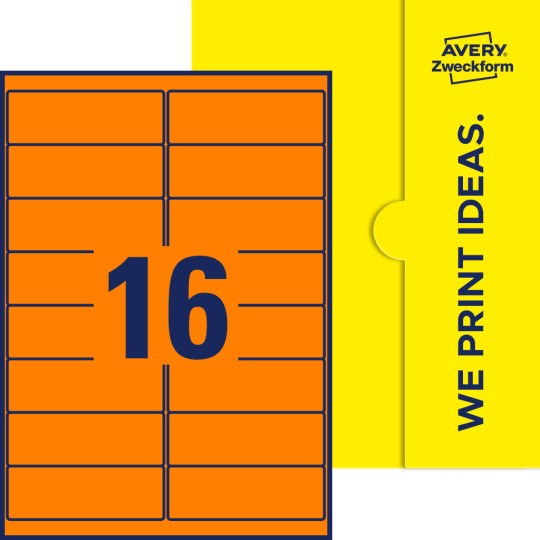 16 st. etiketter per ark.