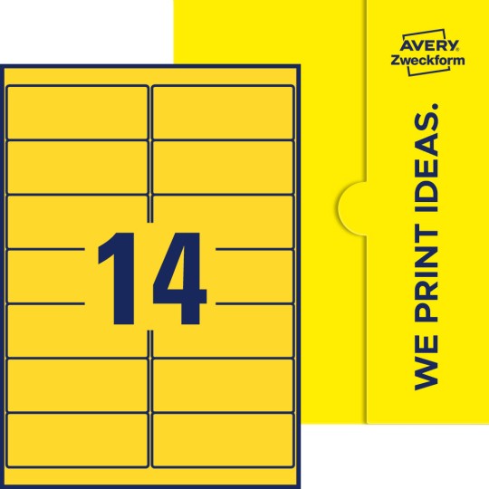 14 st. etiketter per ark.