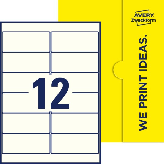 12 st. etiketter per ark.