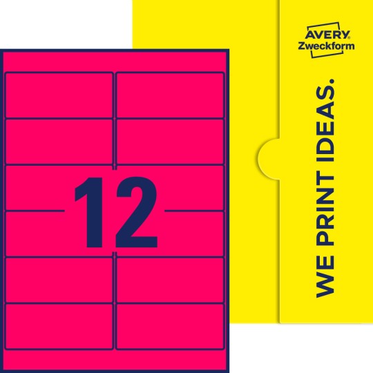 12 st. etiketter per ark.