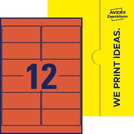 12 st. etiketter per ark.