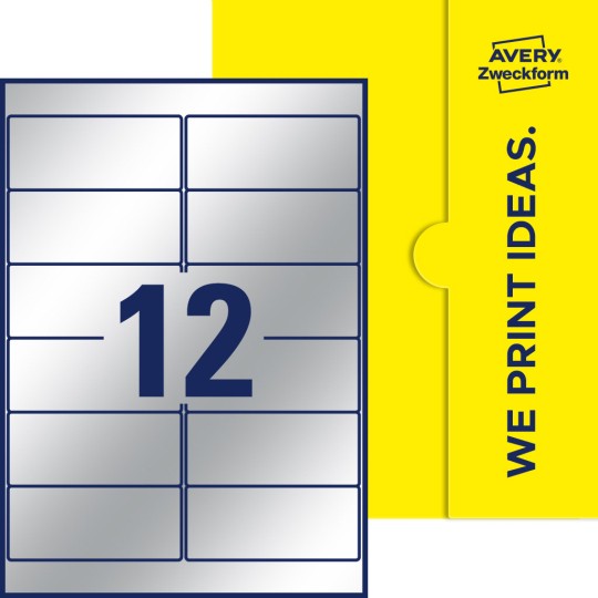 12 st. etiketter per ark.