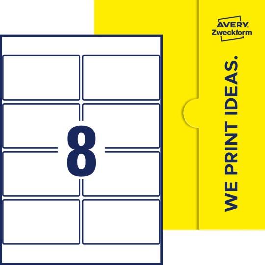 8 st. etiketter per ark.