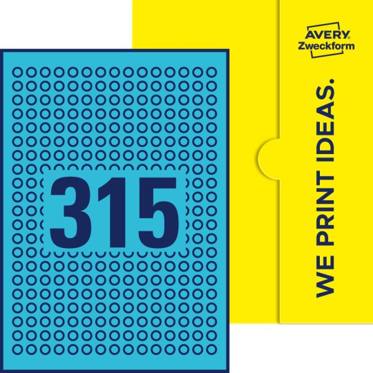 315 st. etiketter per ark.