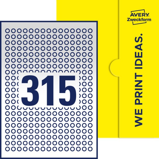 315 st. etiketter per ark.