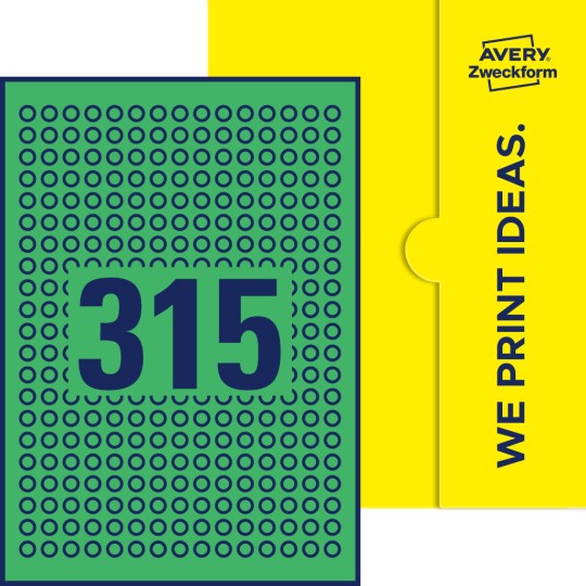 315 st. etiketter per ark.