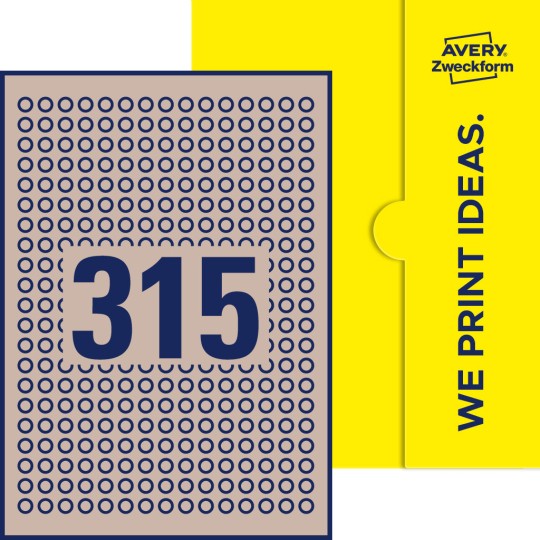 315 st. etiketter per ark.