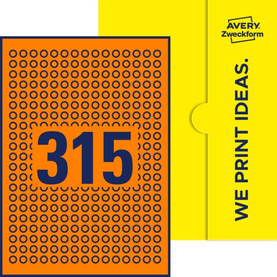 315 st. etiketter per ark.