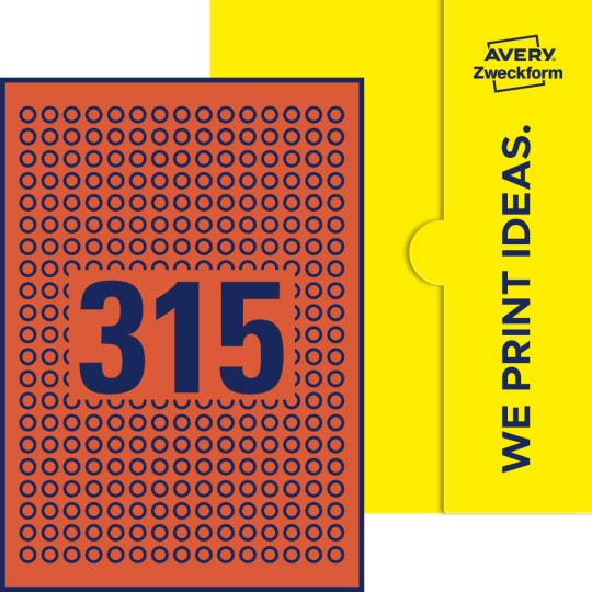 315 st. etiketter per ark.