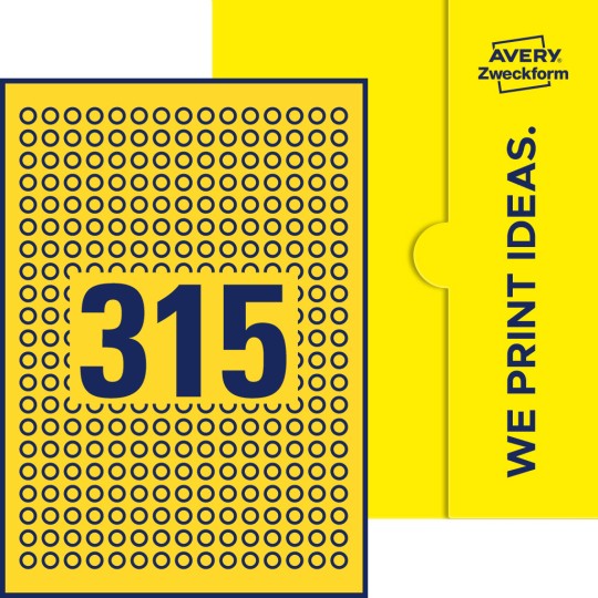 315 st. etiketter per ark.