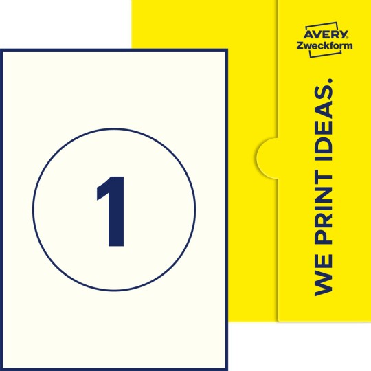 1 st. etiketter per ark.