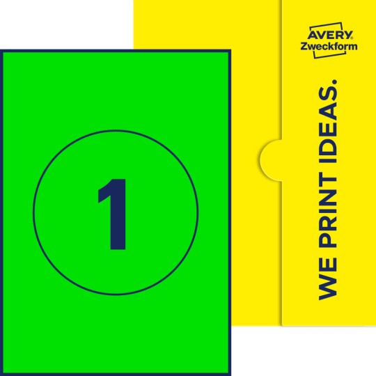 1 st. etiketter per ark.