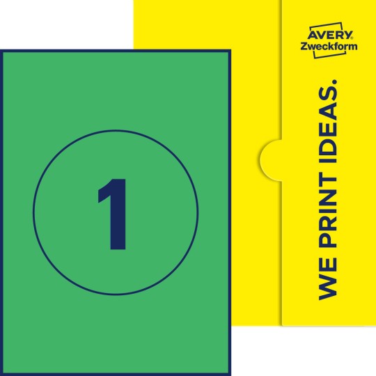 1 st. etiketter per ark.