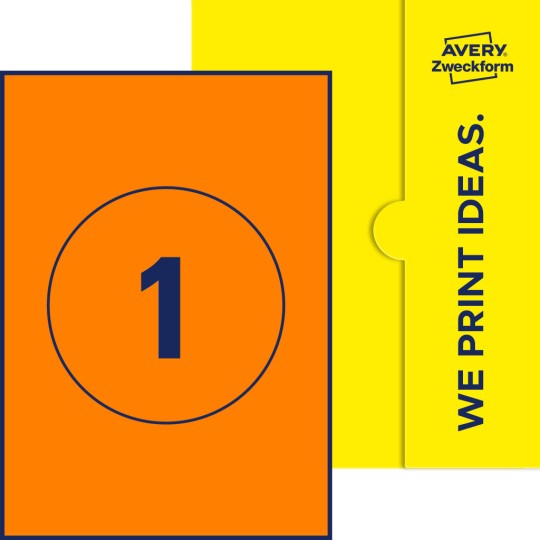 1 st. etiketter per ark.