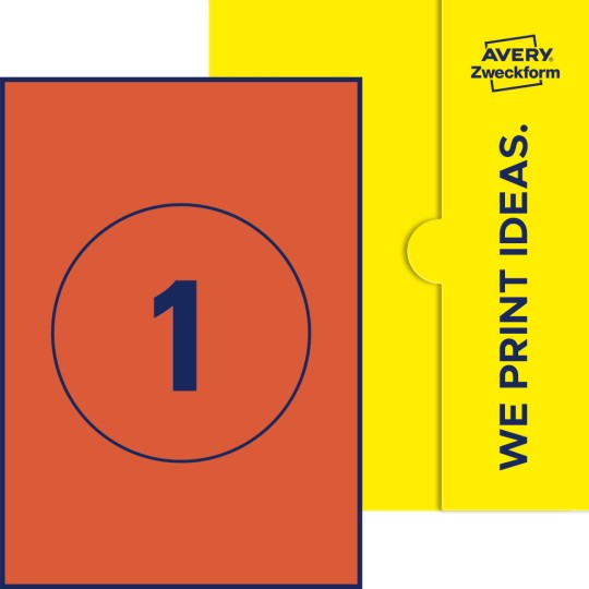 1 st. etiketter per ark.