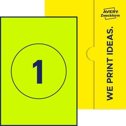1 st. etiketter per ark.