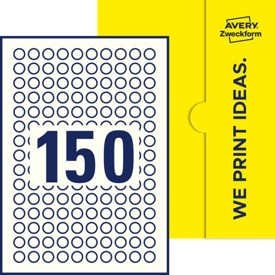150 st. etiketter per ark.