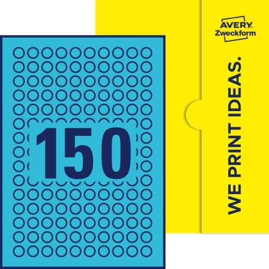 150 st. etiketter per ark.