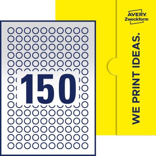 150 st. etiketter per ark.