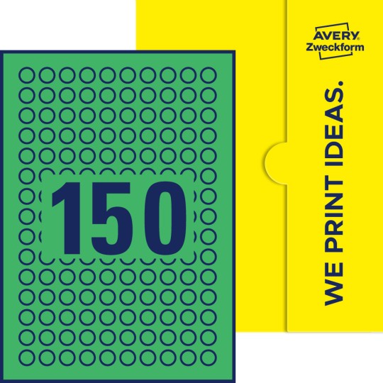 150 st. etiketter per ark.