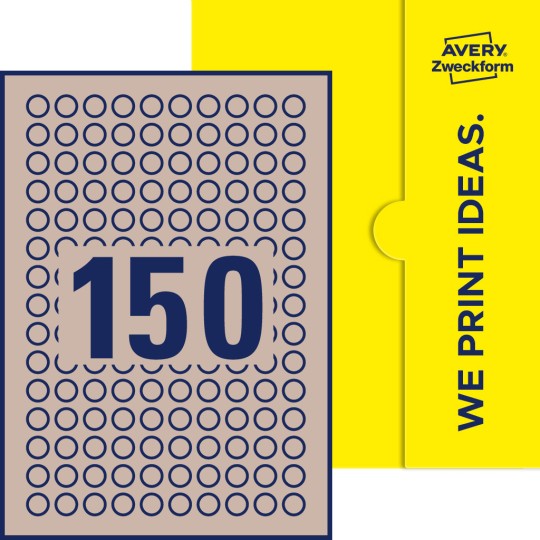 150 st. etiketter per ark.