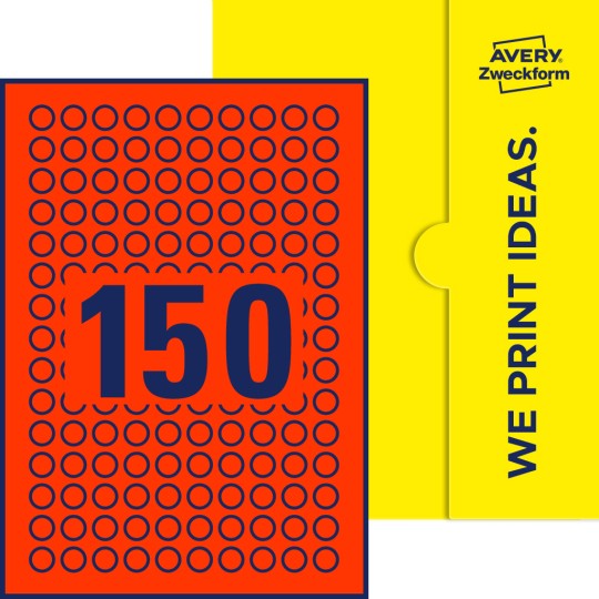 150 st. etiketter per ark.