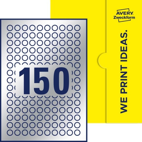150 st. etiketter per ark.