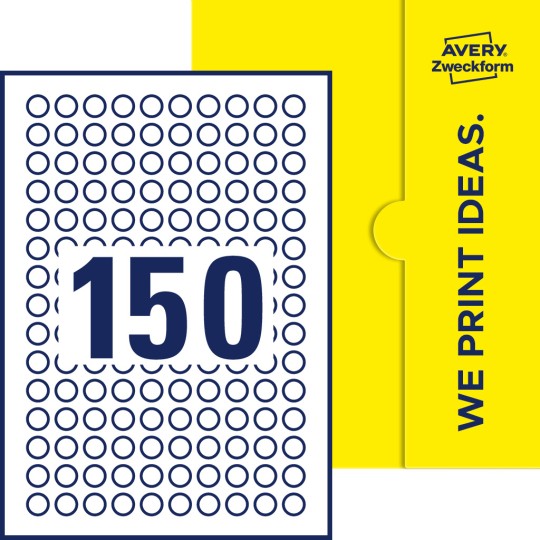 150 st. etiketter per ark.