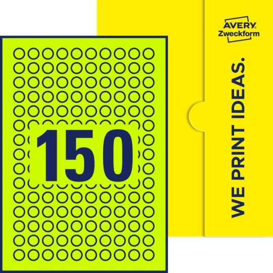 150 st. etiketter per ark.