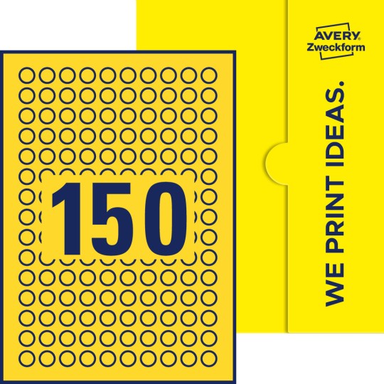 150 st. etiketter per ark.