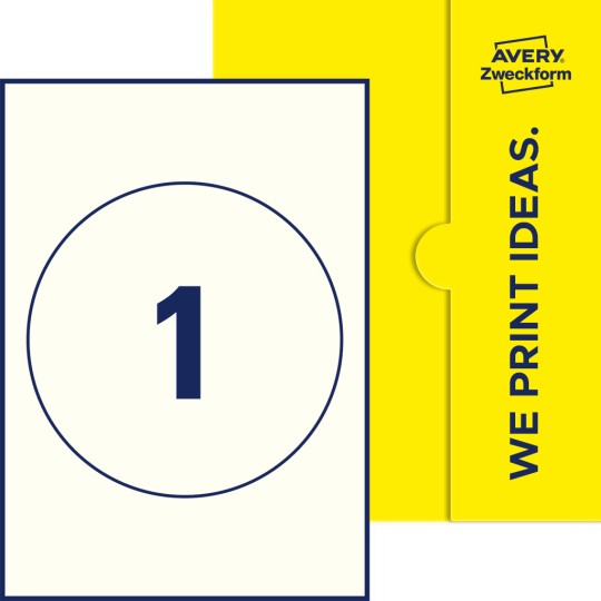 1 st. etiketter per ark.