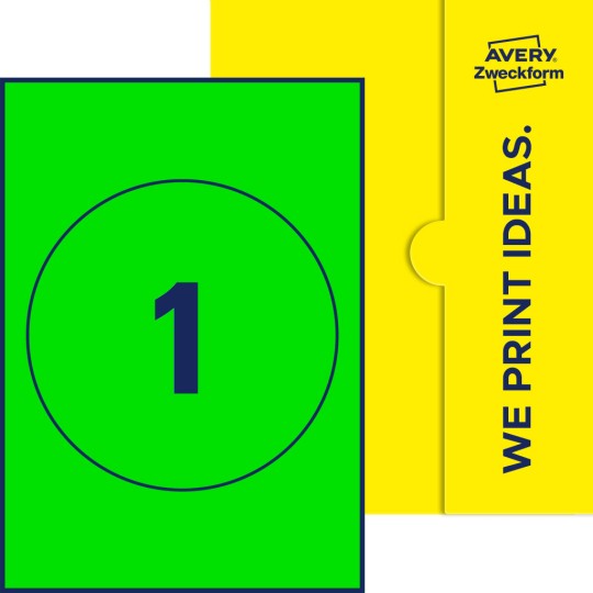1 st. etiketter per ark.