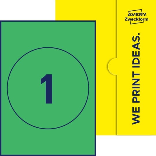 1 st. etiketter per ark.