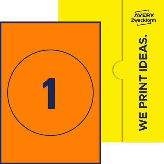 1 st. etiketter per ark.
