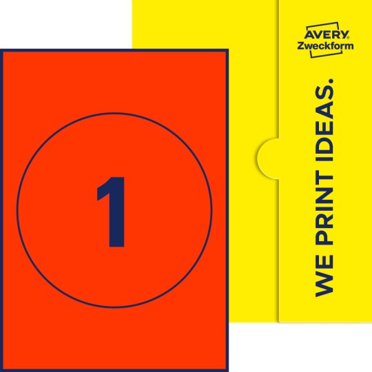 1 st. etiketter per ark.