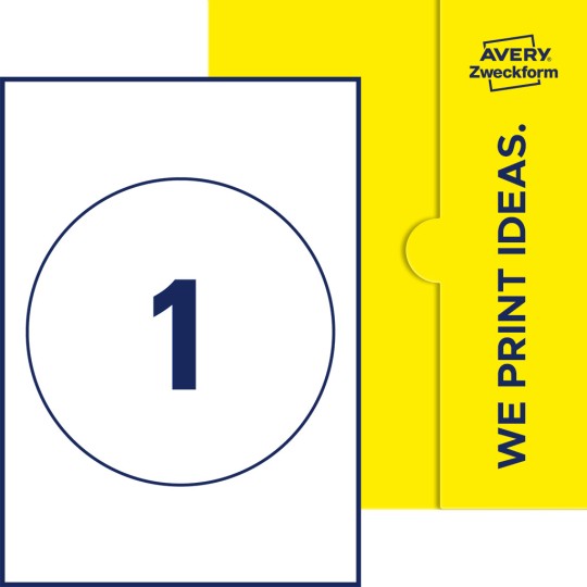 1 st. etiketter per ark.