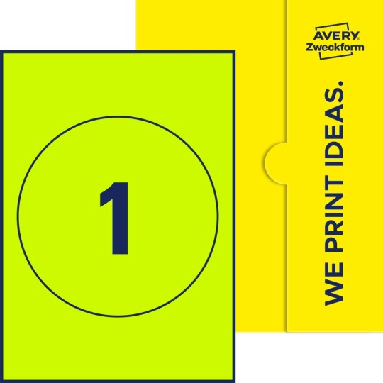 1 st. etiketter per ark.