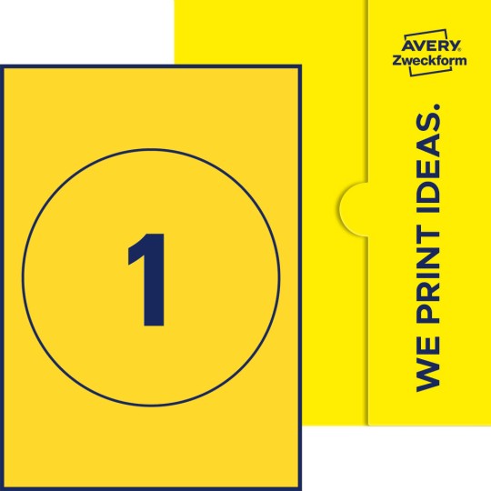 1 st. etiketter per ark.
