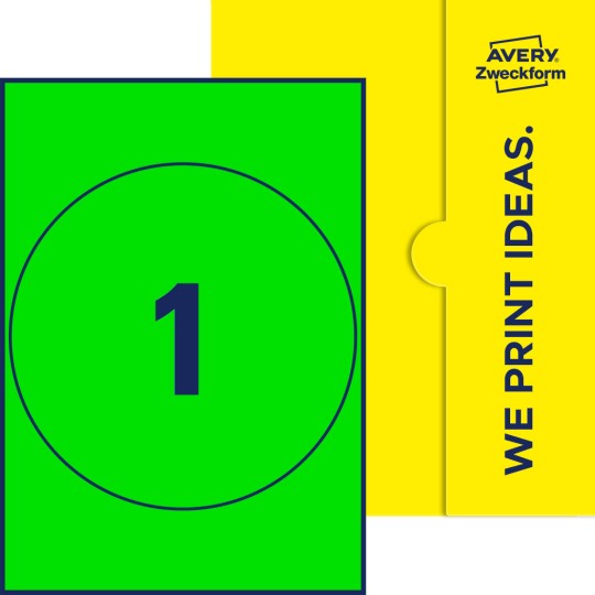 1 st. etiketter per ark.