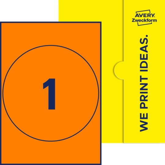 1 st. etiketter per ark.