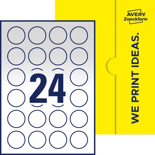 24 st. etiketter per ark.