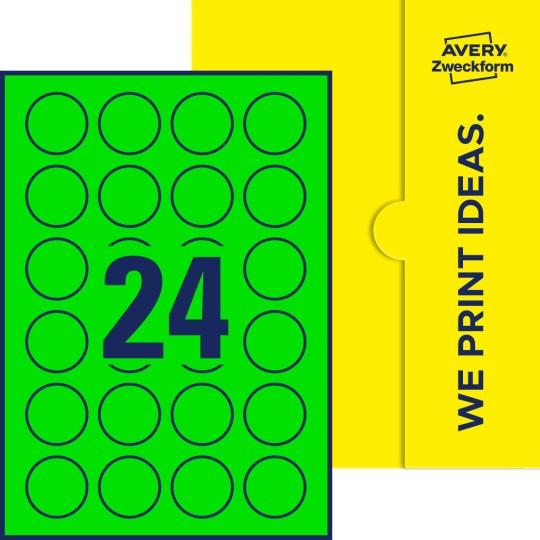 24 st. etiketter per ark.