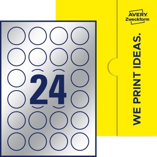 24 st. etiketter per ark.