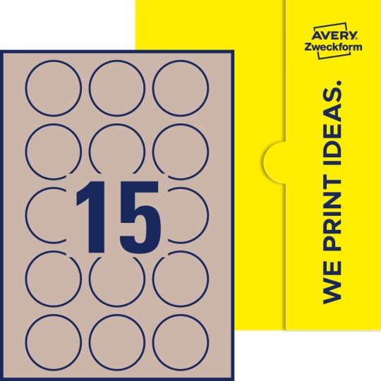 15 st. etiketter per ark.