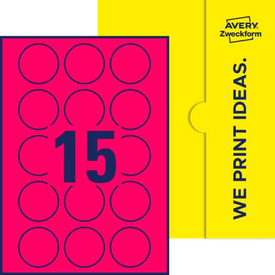 15 st. etiketter per ark.