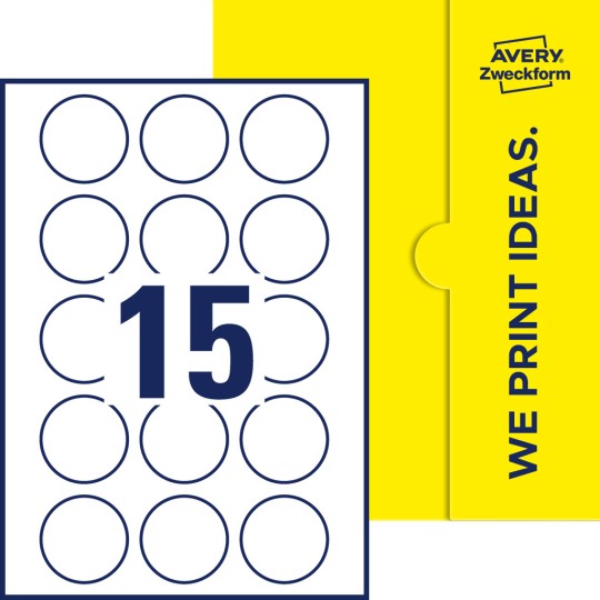 15 st. etiketter per ark.