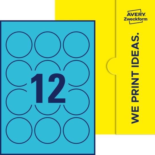12 st. etiketter per ark.