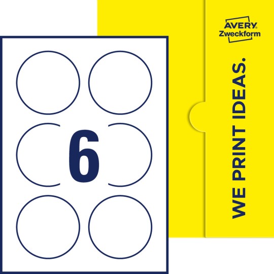 6 st. etiketter per ark.